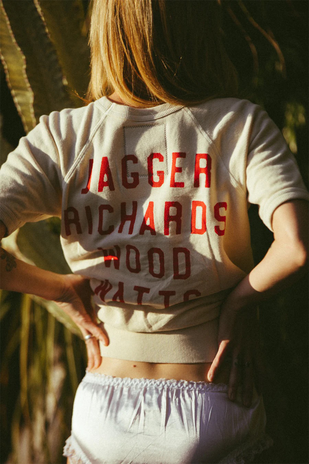 Rolling Stones Ivory Raglan Tee in Ivory view 2 - Rolling Stones Tee Shirts (top)