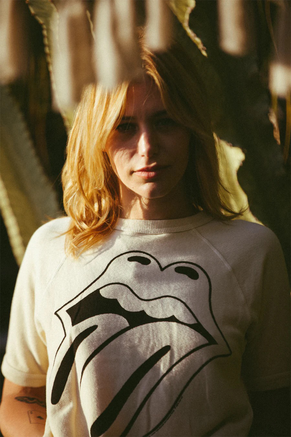Rolling Stones Ivory Raglan Tee in Ivory view 3 - Rolling Stones Tee Shirts (top)