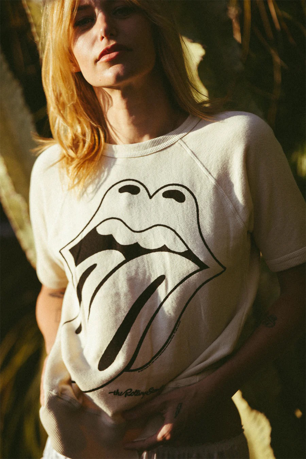 Rolling Stones Ivory Raglan Tee in Ivory view 4 - Rolling Stones Tee Shirts (top)