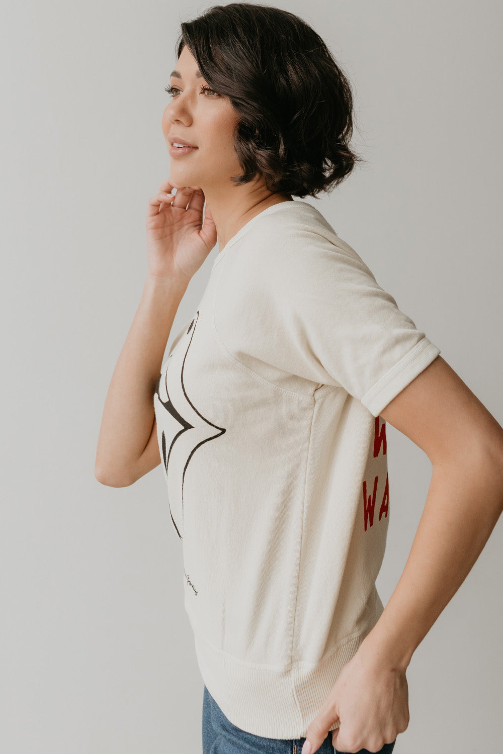 Rolling Stones Ivory Raglan Tee view 10 - Rolling Stones Tee Shirts (top)