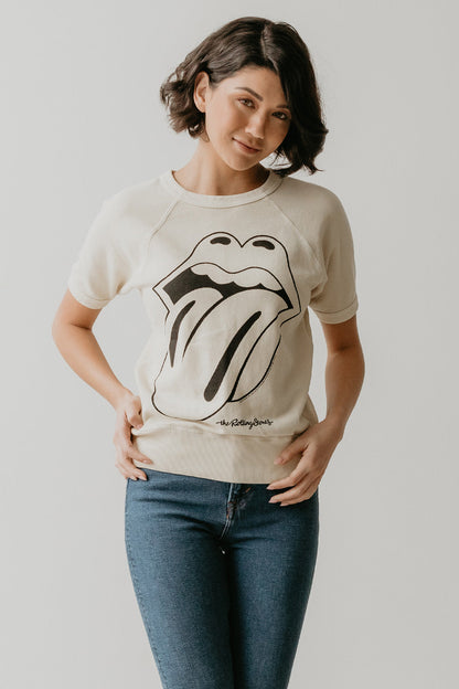 Rolling Stones Ivory Raglan Tee view 9 - Rolling Stones Tee Shirts (top)