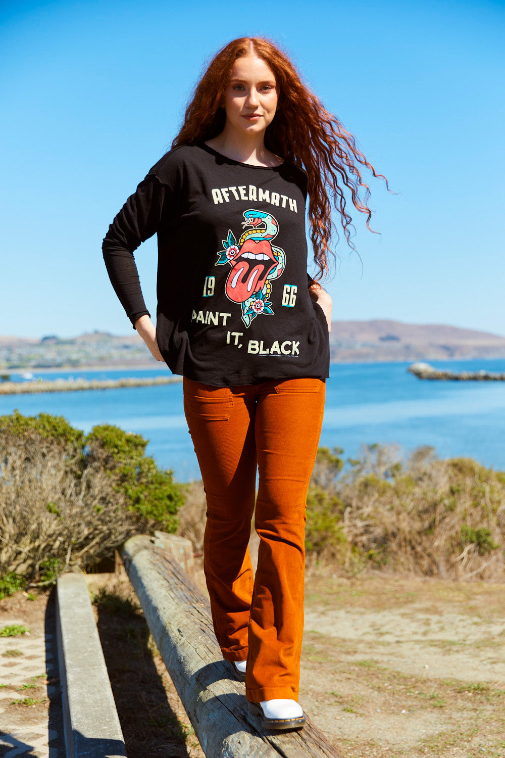 Rolling Stones Paint It Black Long Sleeve in Black view 4 - Rolling Stones Sleeveless Shirt (top)