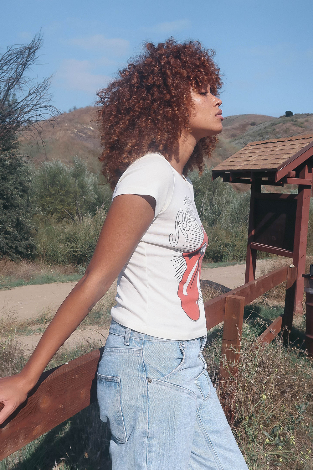 Rolling Stones Ruby Tuesday Baby Tee in L view 4 - Rolling Stones Tee Shirts (top)