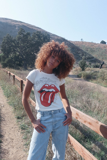 Rolling Stones Ruby Tuesday Baby Tee in S view 2 - Rolling Stones Tee Shirts (top)