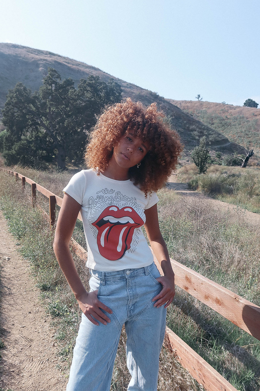 Rolling Stones Ruby Tuesday Baby Tee in S view 2 - Rolling Stones Tee Shirts (top)