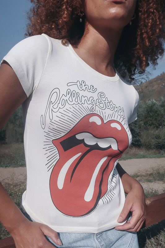 Rolling Stones Ruby Tuesday Baby Tee in XS - Rolling Stones Tee Shirts (top)