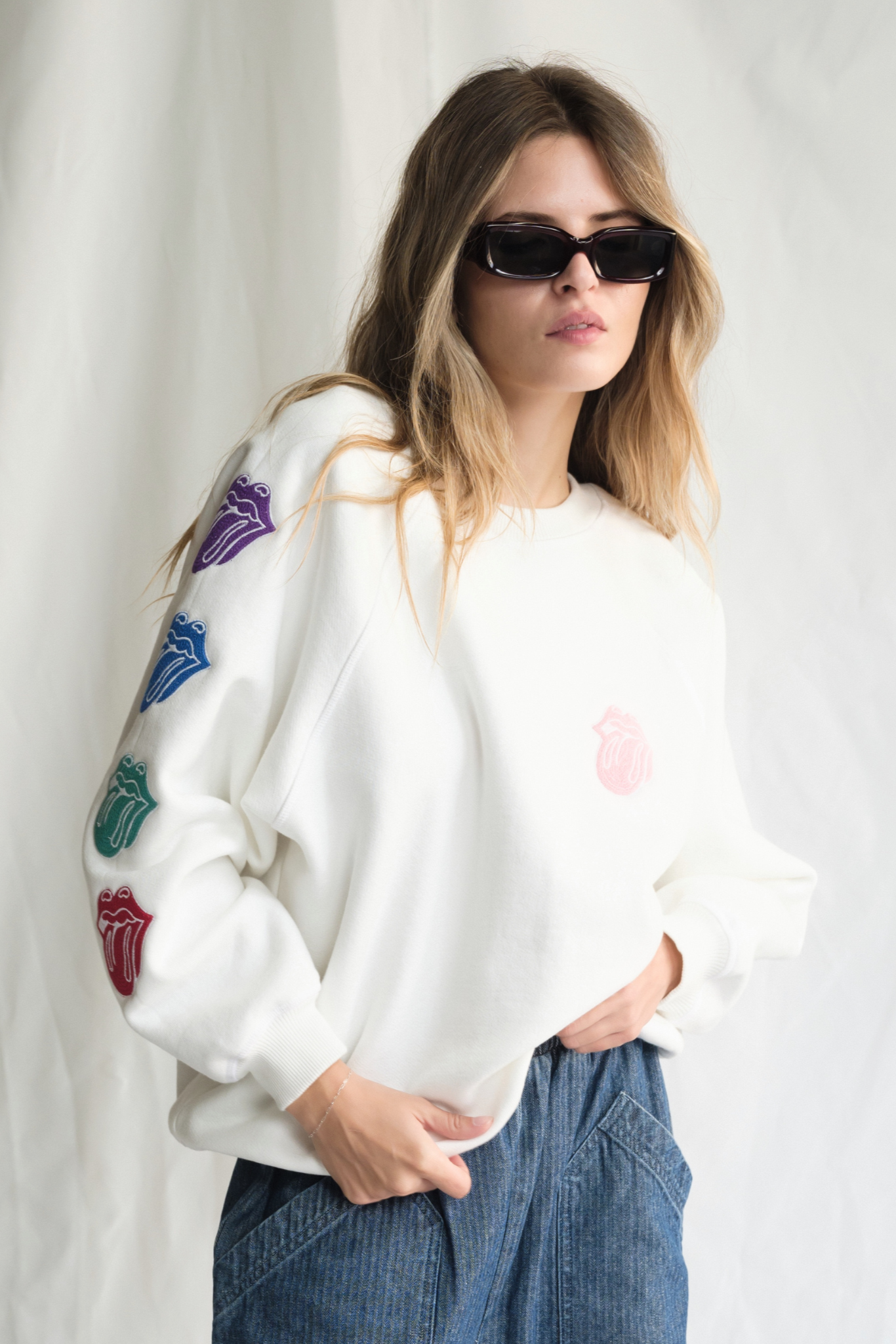 The Rolling Stones She's a Rainbow Crewneck XS (piece) - rolling stones crewneck leopard, rolling stone - shop at us.meeeshop