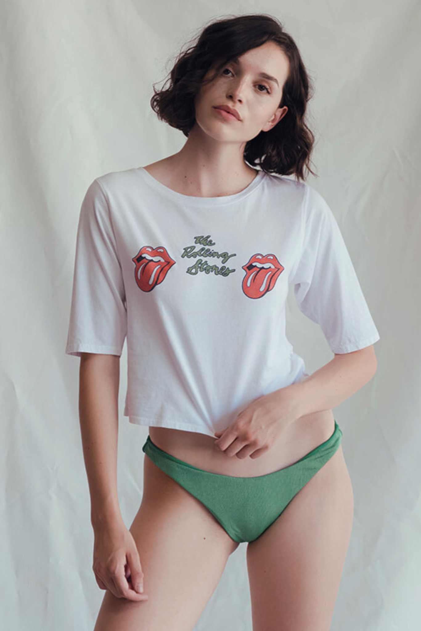 Rolling Stones Start Me up Crop Tee in XS - Rolling Stones Tee Shirts (top)