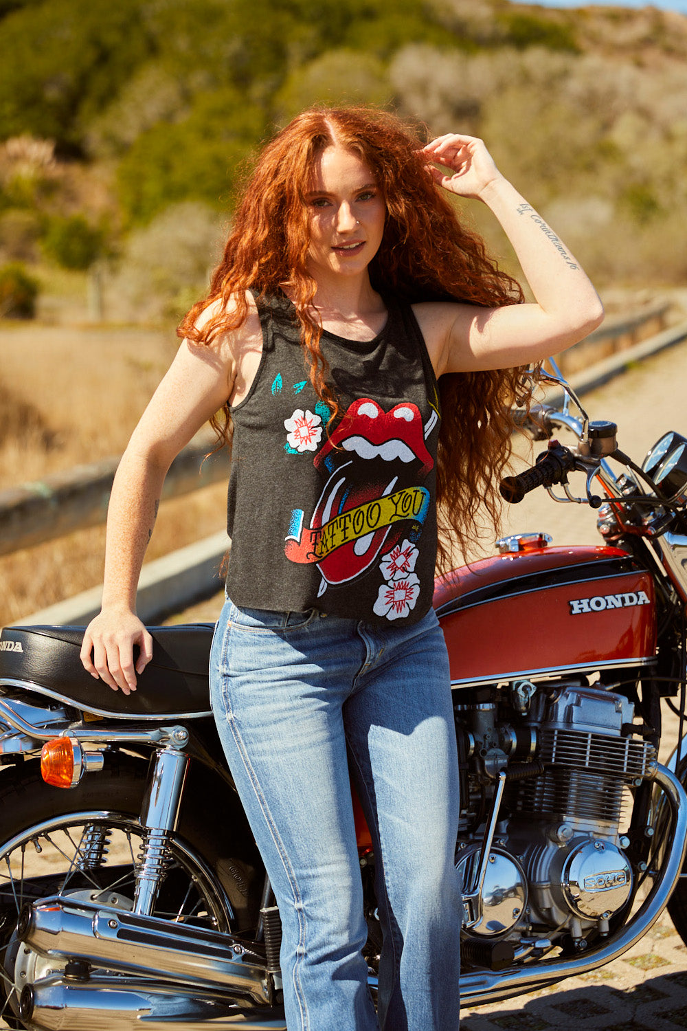Rolling Stones Tattoo You Tank in Black view 4 - Rolling Stones Tank Top