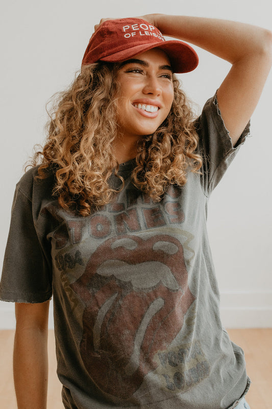 Rolling Stones Voodoo Sunkissed Tee in Vintage Black - Rolling Stones Tee Shirts (top)