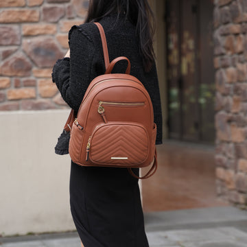 Romana Backpack Handbag in Denim Blue view 2 - Romano Backpack