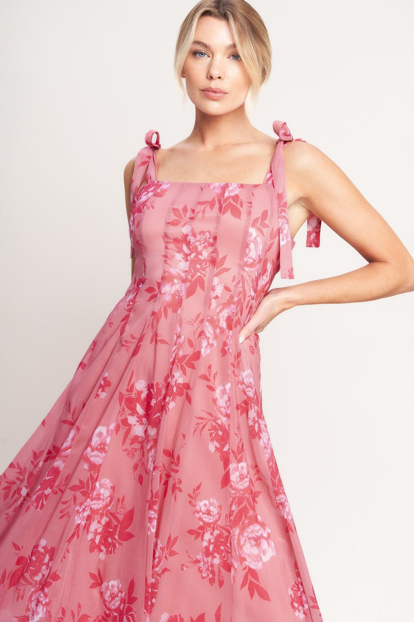 Romantic Canopy Woven Midi Dress view 4