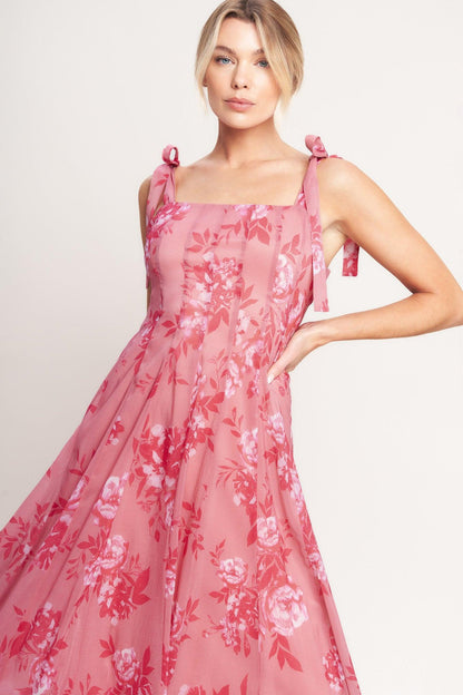 Romantic Canopy Woven Midi Dress view 4