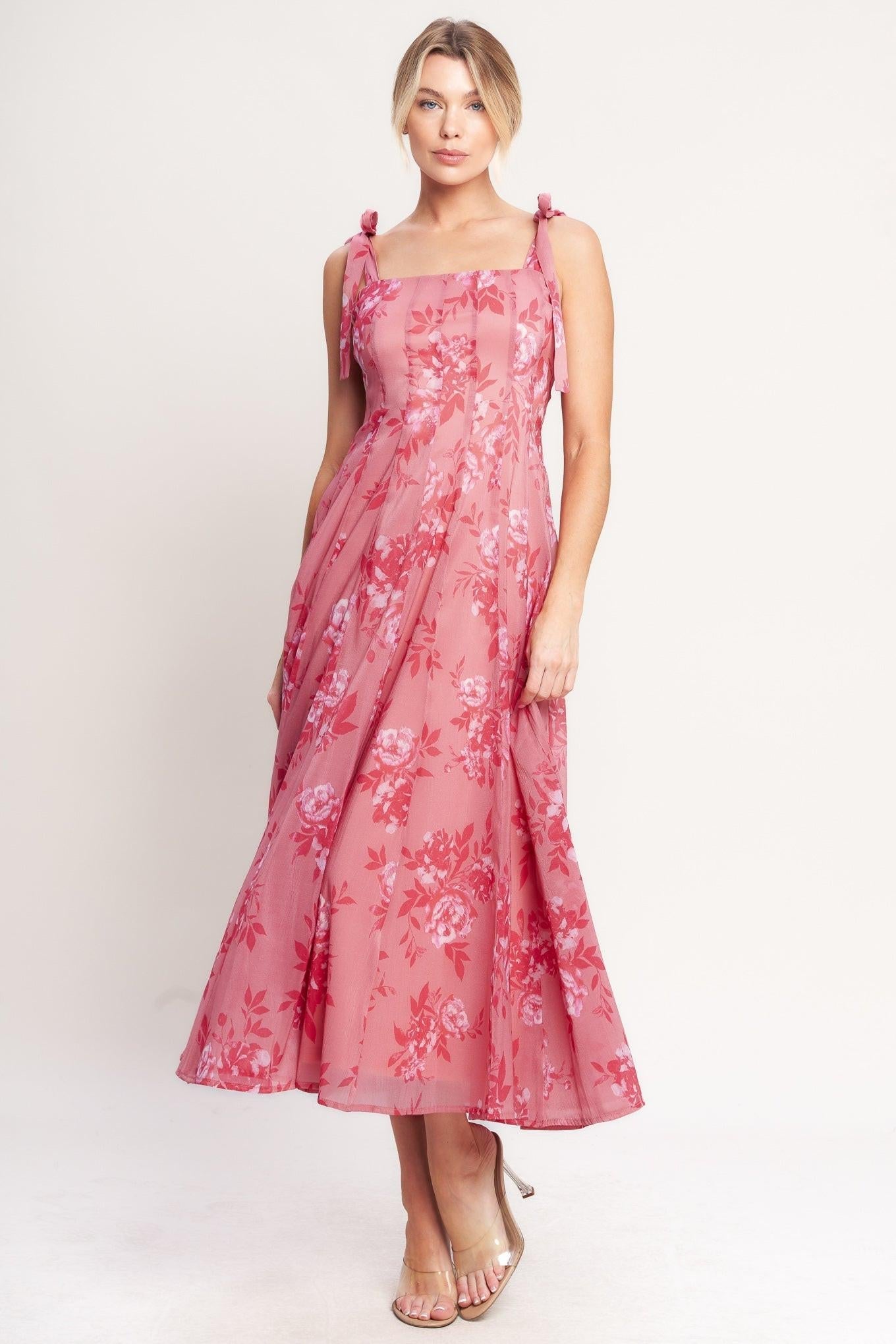 Romantic Canopy Woven Midi Dress view 5