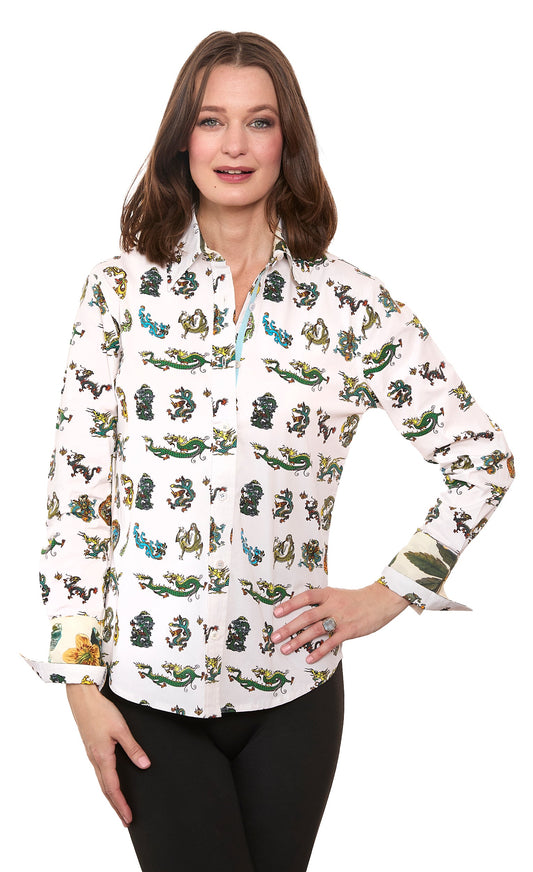 Rome Shirt Mini Dragon Print in S view 2 - Printing T Shirt Cost (top)