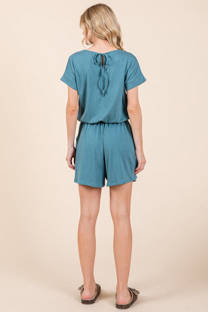 Romper with Side Pockets in Black view 5 - Pocket Romper (one-piece)