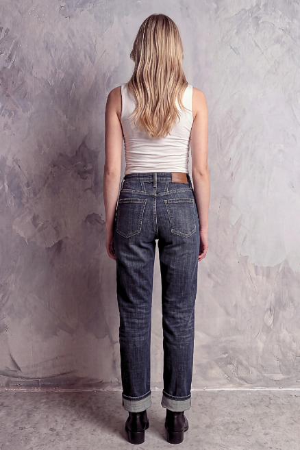 Romy High Rise Western Straight Jeans in 13 (30) view 7 - High-Waisted (bottom)
