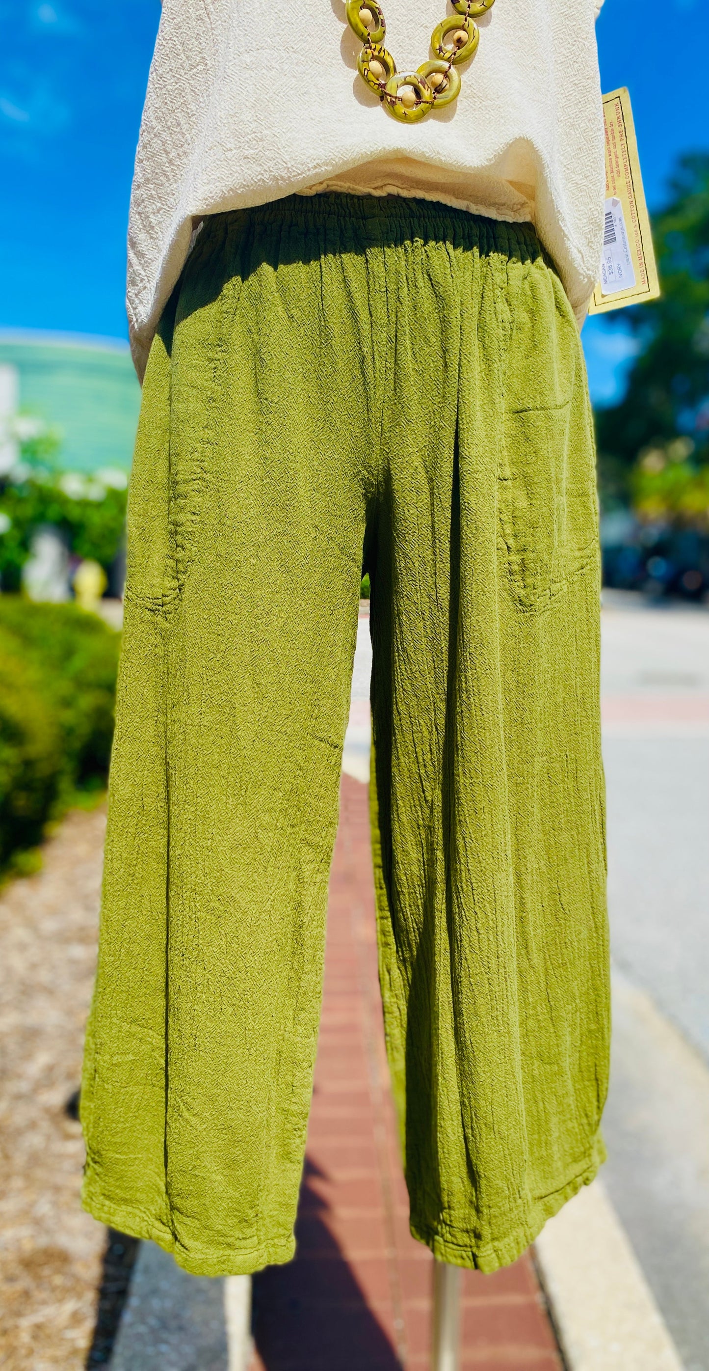 Ron Pant 100% Cotton Gauze in 0(XS/S) view 8 (bottom)