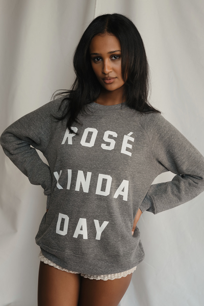 Rosé Kinda Day Pullover in XS - Rose Pullover Sweater (top)