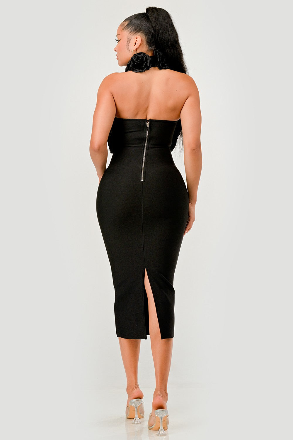 Rose Applique Halter Midi Dress view 12 - Rose Applique Dress H&M