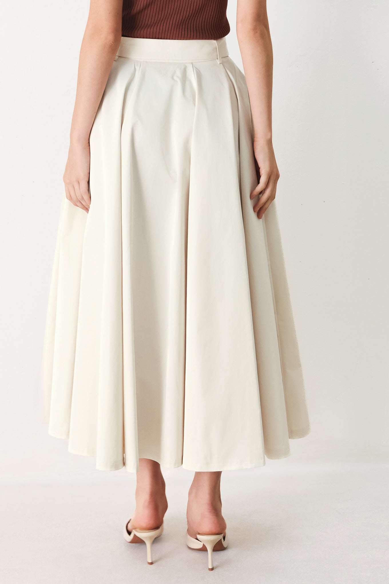 Rouge Allure Woven Full Midi Skirt in BLACK view 8 - Rouge Skirt (dress)