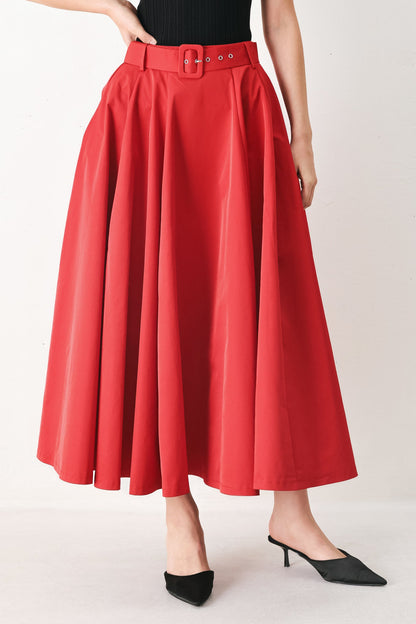 Rouge Allure Woven Full Midi Skirt in BLACK view 9 - Rouge Skirt (dress)