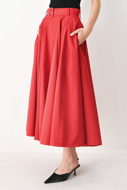 Rouge Allure Woven Full Midi Skirt in CAMEL view 10 - Rouge Skirt (dress)