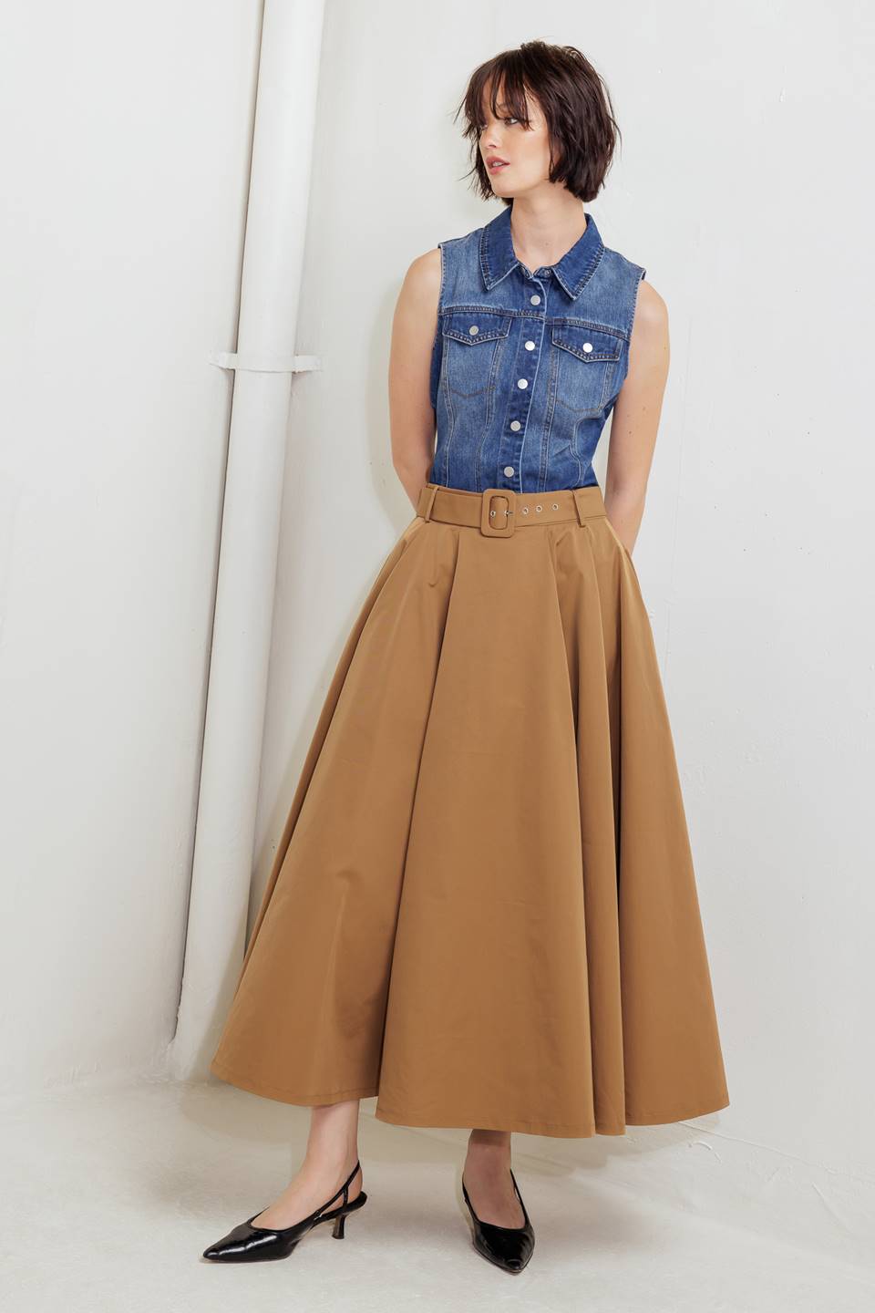 Rouge Allure Woven Full Midi Skirt view 21 - Rouge Skirt (dress)