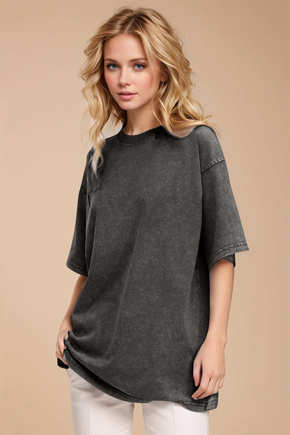 Round Neck Half Sleeve T-shirt - MeeeShop Women's Fashion