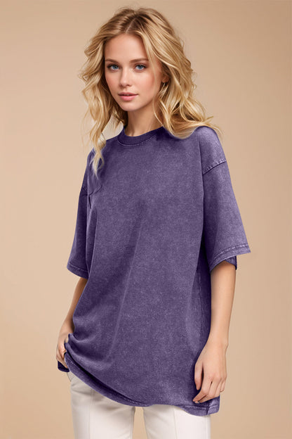 Round Neck Half Sleeve T-shirt - MeeeShop Women's Fashion