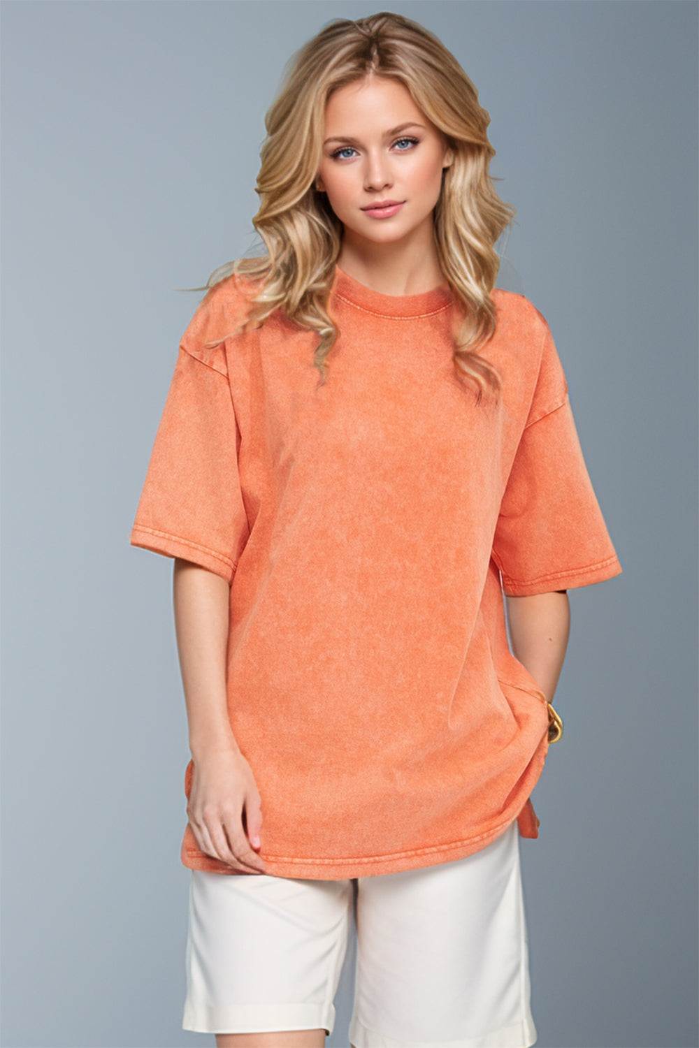 Round Neck Half Sleeve T-shirt - MeeeShop Women's Fashion