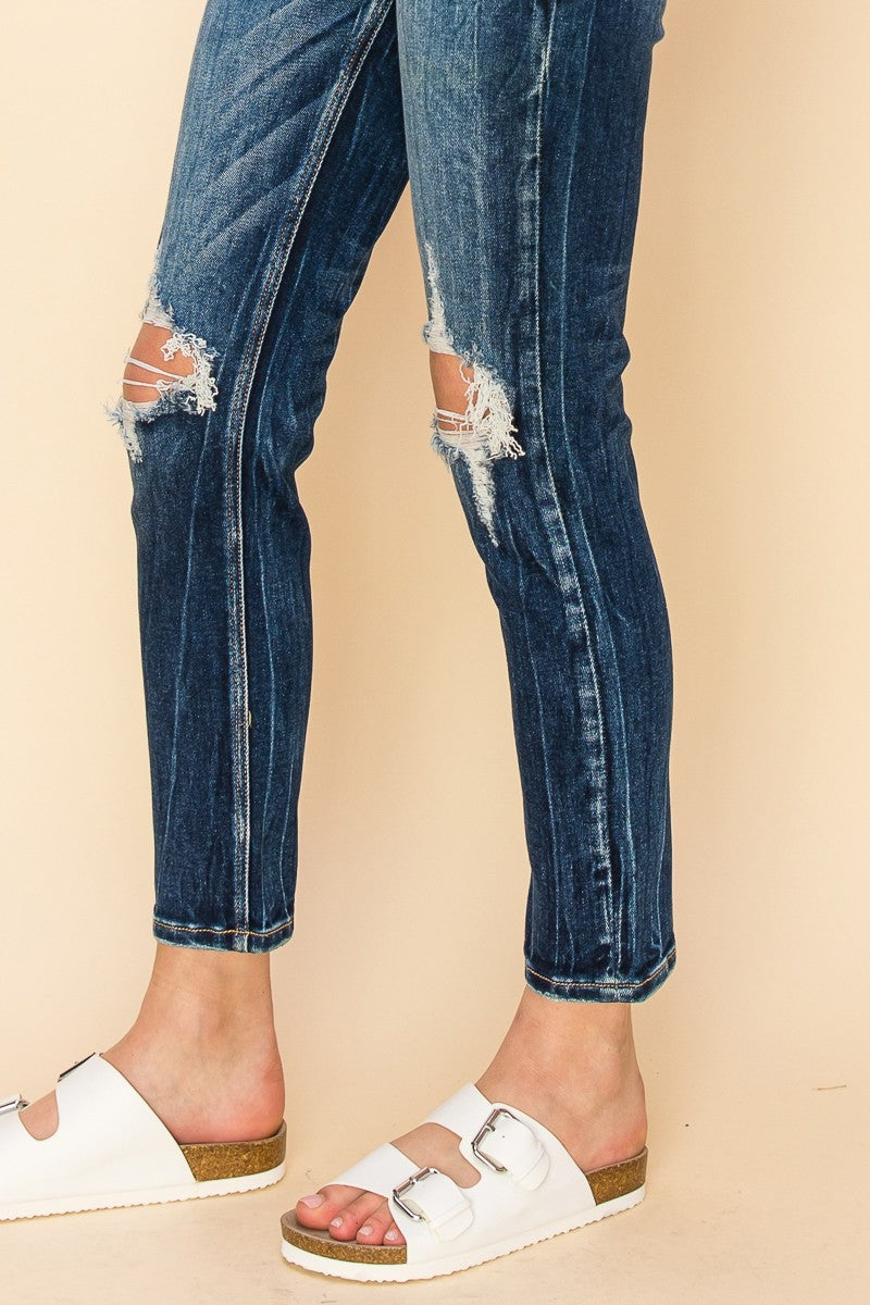 Ruby High Rise Stretch Ankle Cigarette Jeans view 9 - High-Waisted - Ruby High Rise Bootcut Jeans (bottom)