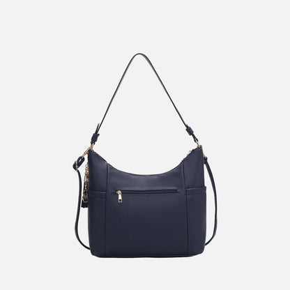 Ruby Shoulder Bag in Charcoal Grey view 3 - Ruby Shoulder Bag Black Croc