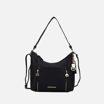Ruby Shoulder Bag in Hunter view 8 - Ruby Shoulder Bag Black Croc