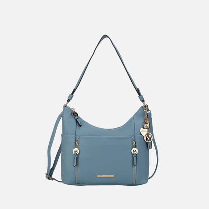 Ruby Shoulder Bag in Light Grey view 6 - Ruby Shoulder Bag Black Croc