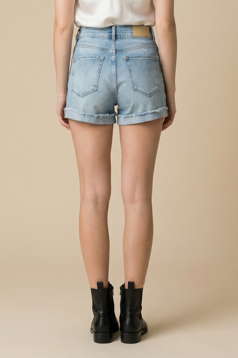 Rylee High Rise Wide Waistband Shorts (reg & Plus) in XL view 4 - High-Waisted - Reg Plus (bottom)