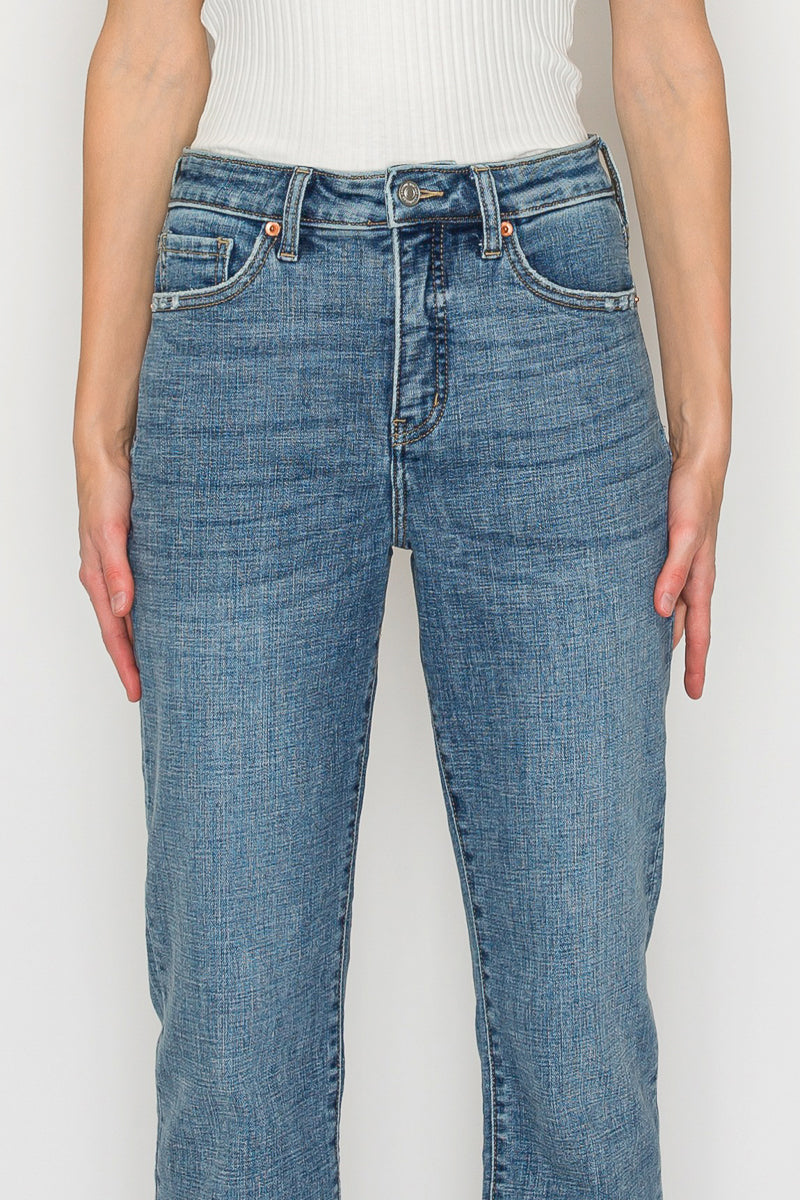 Sabine Tummy Control High Rise Slim Straight Jeans in 15 (31) view 8 - High-Waisted (bottom)