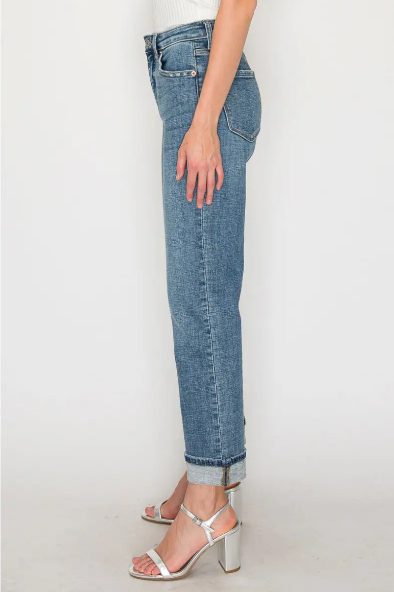 sabine tummy control Sabine Tummy Control High Rise Slim Straight Jeans view 10 (bottom) - shop at us.meeeshop