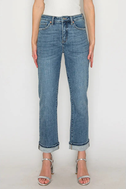 sabine tummy control Sabine Tummy Control High Rise Slim Straight Jeans view 11 (bottom) - shop at us.meeeshop