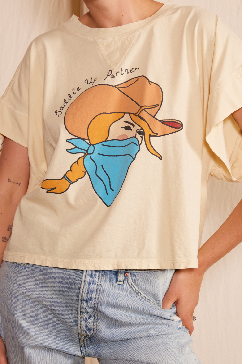 saddle tee "saddle Up" Tee view 2 (top) - shop at us.meeeshop