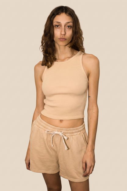 Sage Rib Tank - Bone in XS - Tank Bone (top)