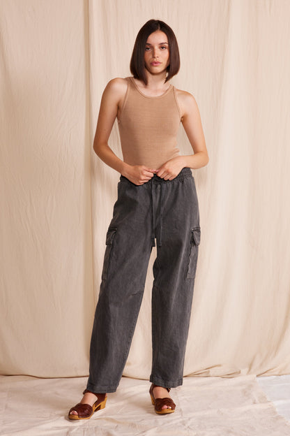 Sage Rib Tank in S view 7 - Sage Ribbed Tank (top)