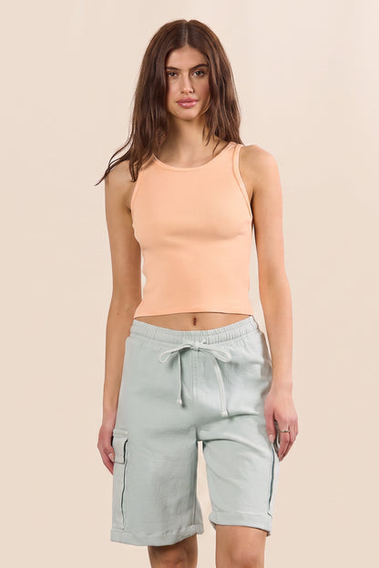 Sage Rib Tank in XS (top)