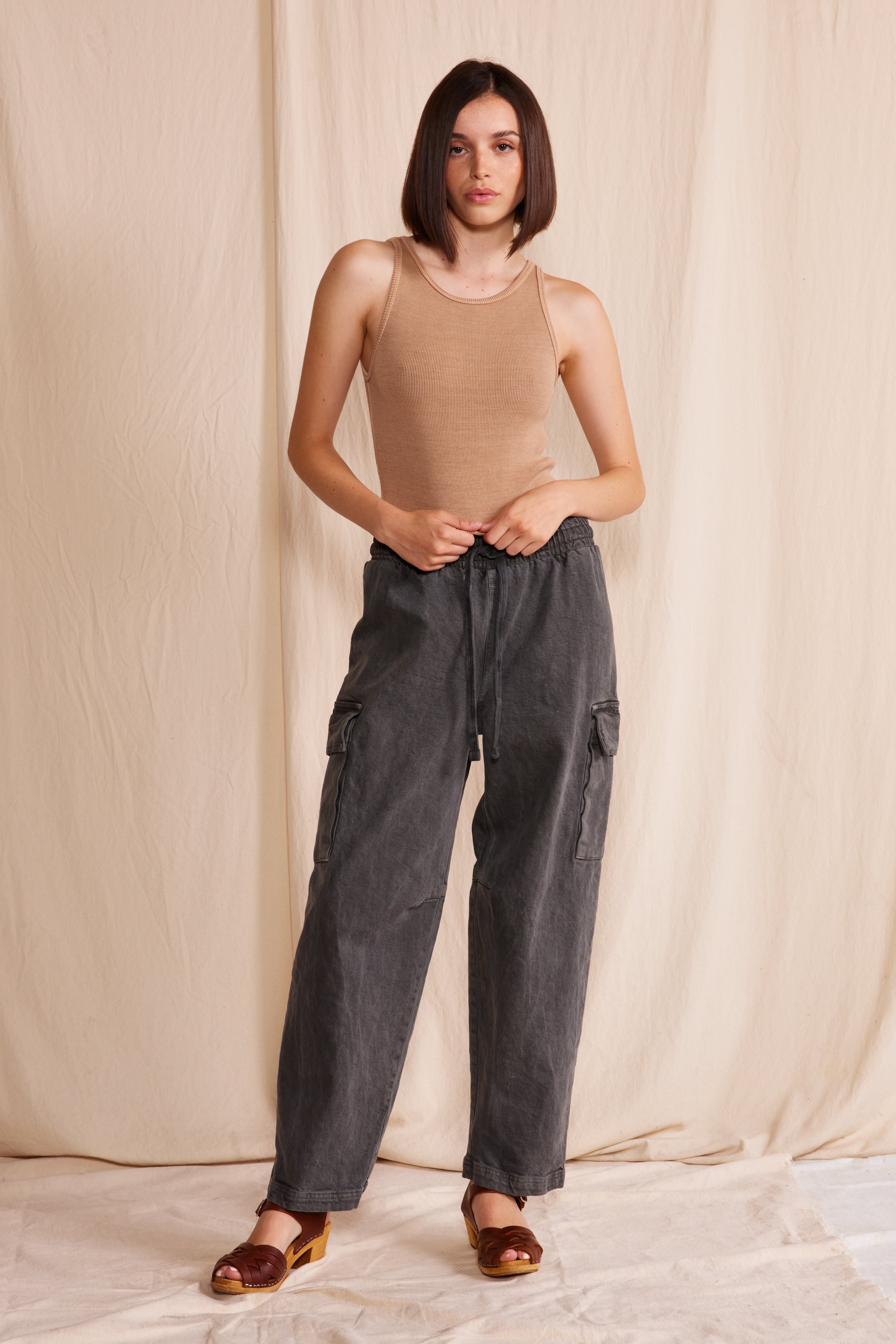 Sage Rib Tank S view 7 (top) - sage ribbed tank, sage ribbed tank top, sage green ribbed tank top - shop at us.meeeshop
