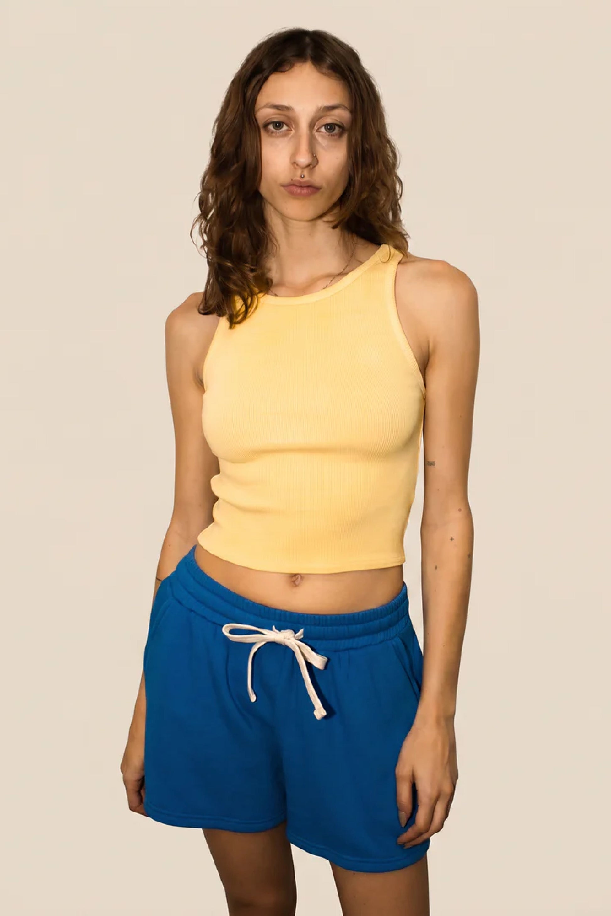 Sage Rib Tank - Sunflower in XS - Tank Sunflower (top)