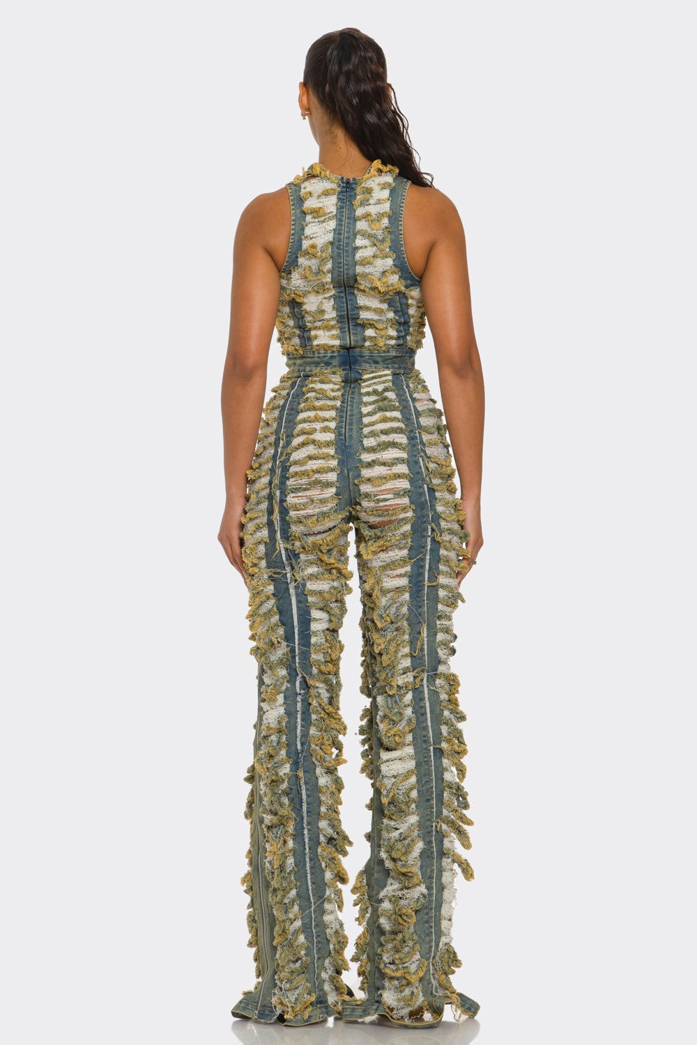 Sahara Fringe Textured Jumpsuit view 5 (one-piece)
