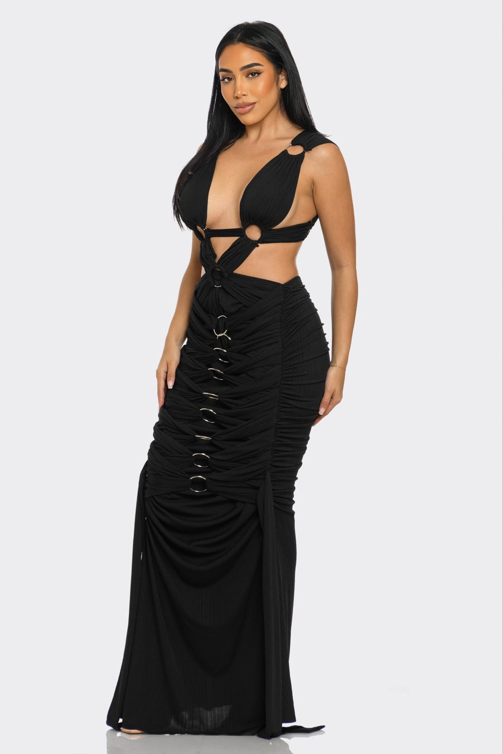 Sahara Mystique Pleated Gown Dress - MeeeShop Women's Fashion