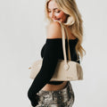 Sally Suede Barrel Shoulder Bag Oat (bag) - shoulder bag, barrel shoulder bag - shop at us.meeeshop