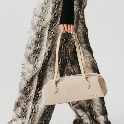 Sally Suede Barrel Shoulder Bag in Camel view 2
