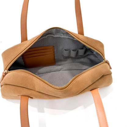 Sally Suede Barrel Shoulder Bag view 7
